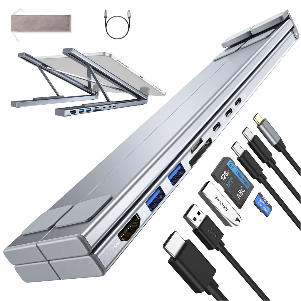 ZENTI ErgoHub Pro — Supporto per Laptop e Docking Station 8-in-1